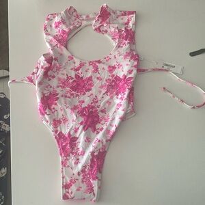 Frankies Bikinis Zuri one piece in pink floral